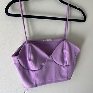 Zara Purple Crop Top